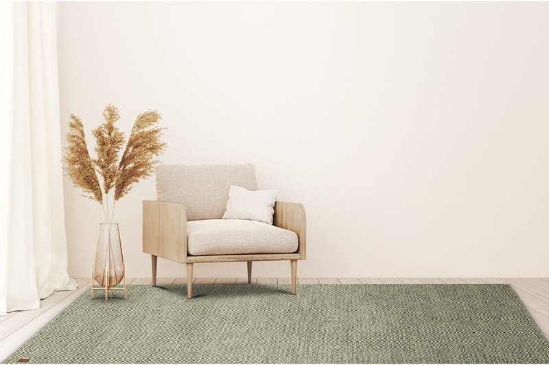 Gåsöga Ullmatta 200x300 cm Rektangulär - Grön - Products - Textil & mattor - Matta - Modern matta - Ullmatta