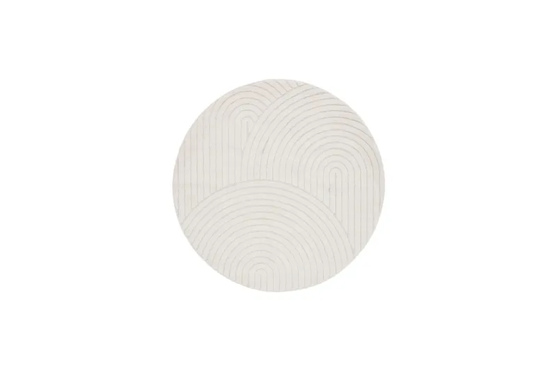 Genova Zen Wiltonmatta 200 cm Rund, Vit