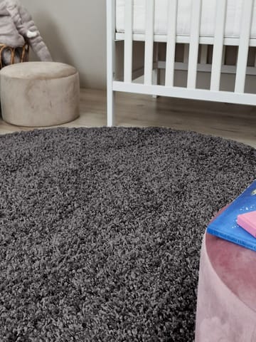 Lounge Ryamatta 200 cm Rund - Grafit - Products - Textil & mattor - Matta - Modern matta - Ryamatta