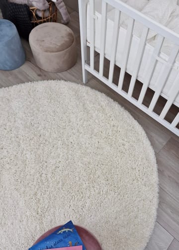 Lounge Ryamatta 200 cm Rund - Vit - Products - Textil & mattor - Matta - Modern matta - Ryamatta