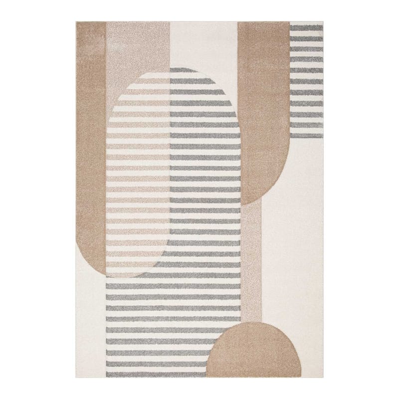 Matta Navon Carved 133x190 cm, Grå/Beige