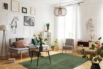 Cozy Ryamatta 110x160 cm Rektangulär - Grön - Products - Textil & mattor - Matta - Modern matta - Ryamatta