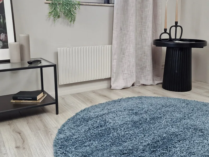 Lounge Ryamatta 240 cm Rund - Petrolblå - Products - Textil & mattor - Matta - Modern matta - Ryamatta