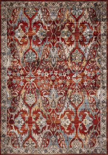 Matta Yelvi 100x150 cm, Röd/Beige