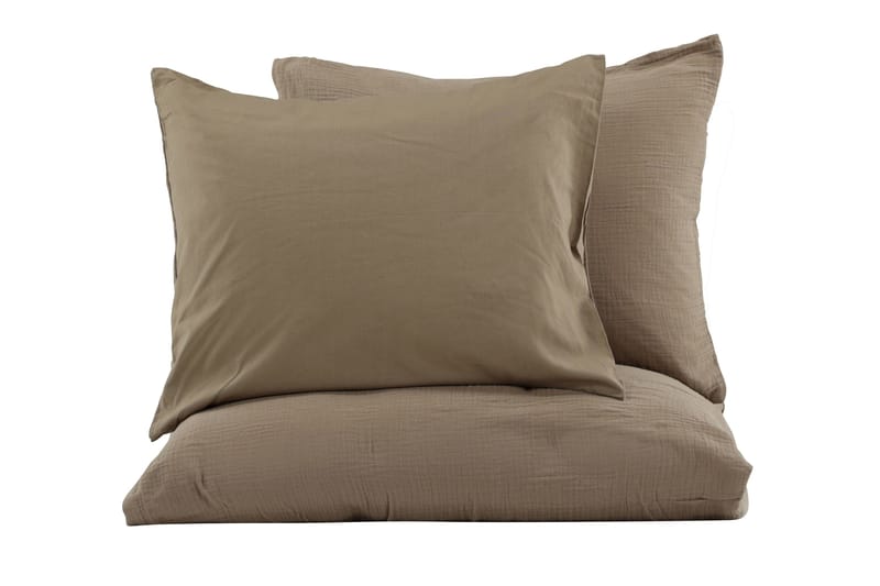 Mila Bäddset 2-Dels 220x240/50x60 cm - Brun - Products - Textil & mattor - Sängkläder - Bäddset & påslakanset - Påslakanset dubbelsäng