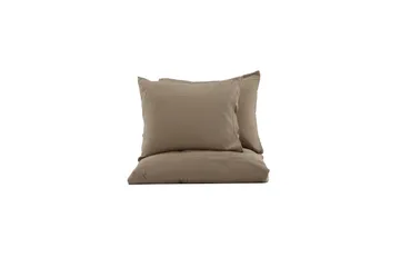 Mila Bäddset 2-Dels 220x240/50x60 cm - Brun - Products - Textil & mattor - Sängkläder - Bäddset & påslakanset - Påslakanset dubbelsäng