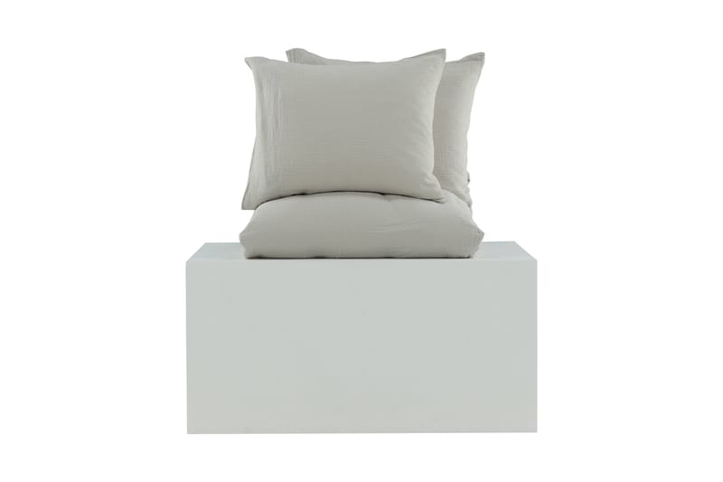 Mila Bäddset 2-Dels 220x240/50x60 cm - Ljusgrå - Products - Textil & mattor - Sängkläder - Bäddset & påslakanset - Påslakanset dubbelsäng