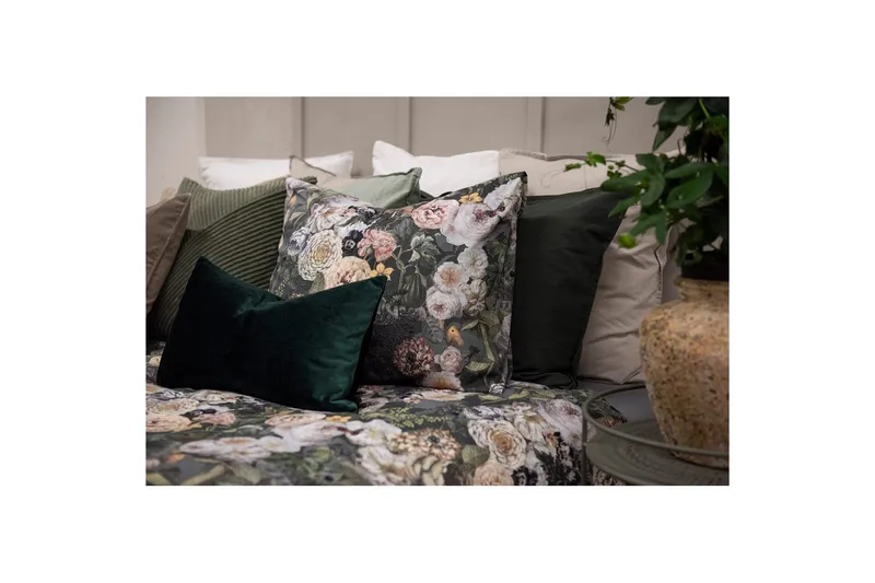 Påslakanset Dubbelsäng 3-Dels Abigail Grön - Borganäs of Sweden - Products - Textil & mattor - Sängkläder - Bäddset & påslakanset - Påslakanset dubbelsäng