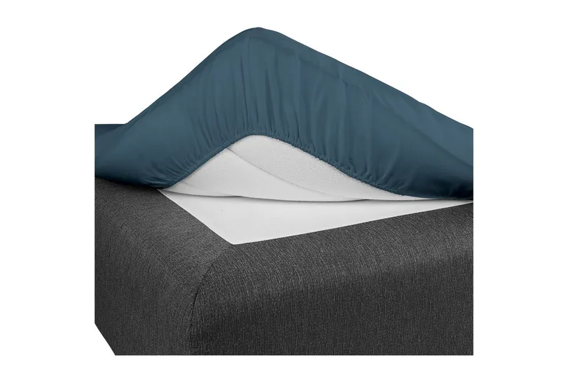 Dra-på-lakan Borganäs of Sweden, 140 x 200 cm, Marinblå