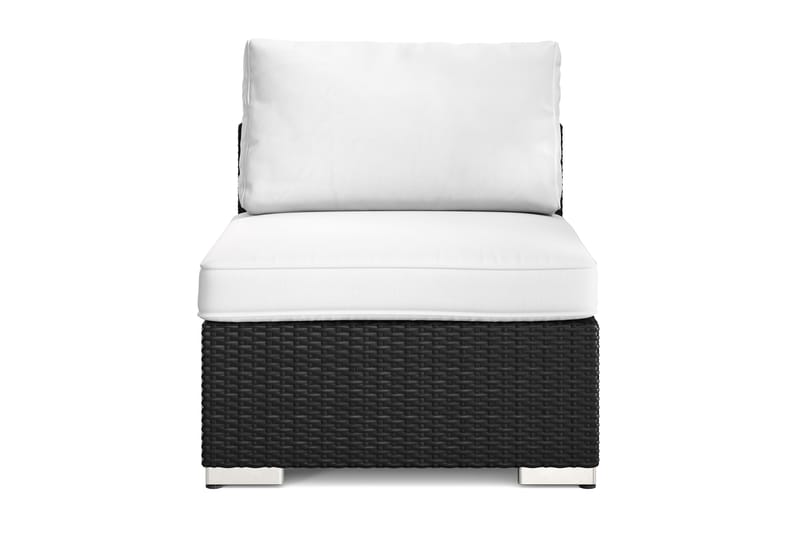 Bahamas Mittmodul utomhus i konstrotting med Ljus vattenavisande dyna - Svart / Vit - Products - Utemöbler & utemiljö - Övrigt utemöbler - Moduler utesoffa - Mittmodul utesoffa