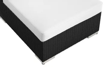 Bahamas Mittmodul utomhus i konstrotting med Ljus vattenavisande dyna - Svart / Vit - Products - Utemöbler & utemiljö - Övrigt utemöbler - Moduler utesoffa - Mittmodul utesoffa