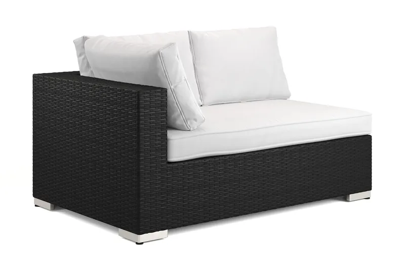 Bahamas Vänstermodul utomhus 140 cm i konstrotting - Svart - Products - Utemöbler & utemiljö - Övrigt utemöbler - Moduler utesoffa