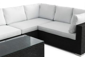 Bahamas L-formad utesoffa höger, 7-sits med bord - Svart - Products - Utemöbler & utemiljö - Loungemöbler - Loungeset & loungegrupp