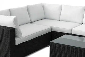 Bahamas L-formad utesoffa vänster, 7-sits med bord - Svart - Products - Utemöbler & utemiljö - Loungemöbler - Loungeset & loungegrupp