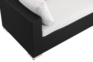 Bahamas utesoffa 6-sits vändbar schäslong med avslut och bord med hylla - Svart - Products - Utemöbler & utemiljö - Loungemöbler - Loungeset & loungegrupp