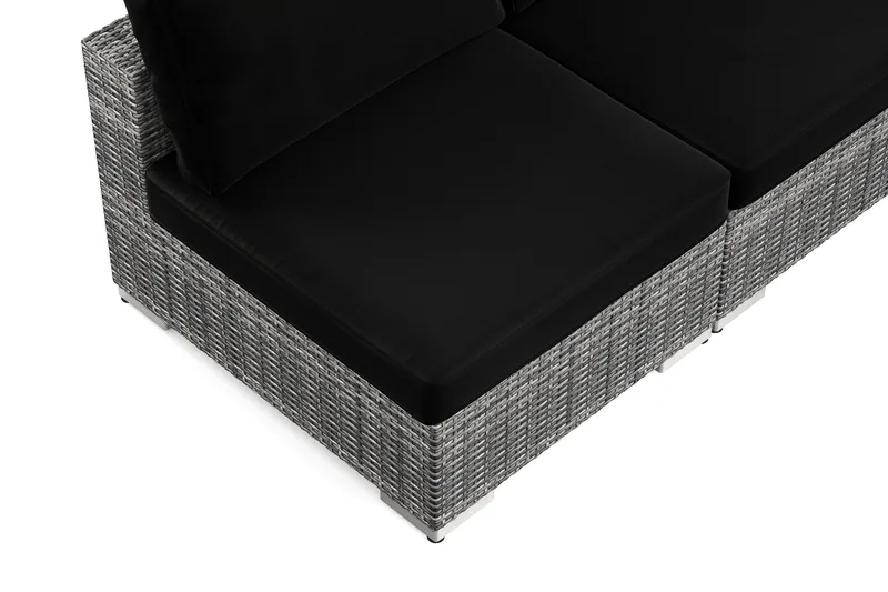 Bahamas utomhus hörnsoffa 5-sits vändbar med öppet avslut och bord med hylla - Grå - Products - Utemöbler & utemiljö - Loungemöbler - Loungeset & loungegrupp