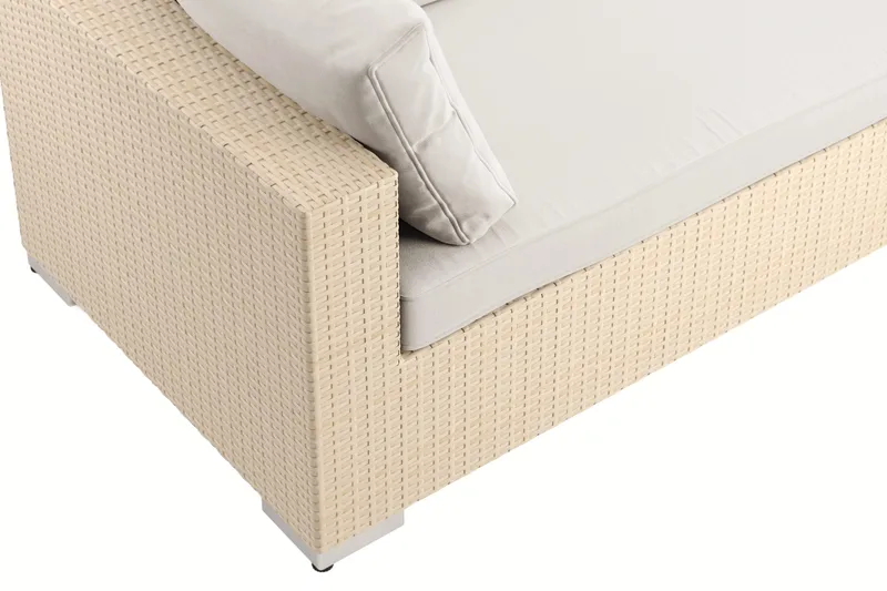 Bahamas utomhus L-soffa höger 8-sits med fåtölj och bord med hylla - Beige - Products - Utemöbler & utemiljö - Loungemöbler - Loungeset & loungegrupp