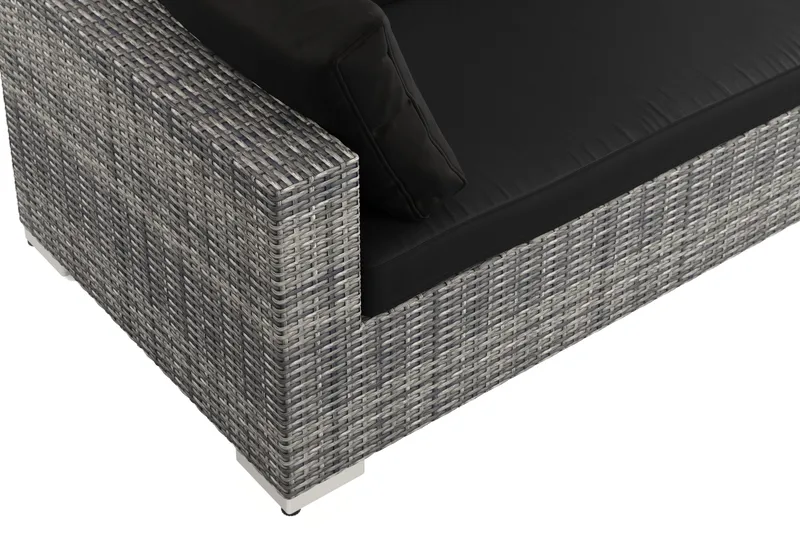 Bahamas utomhus L-soffa höger 8-sits med fåtölj och bord med hylla - Grå - Products - Utemöbler & utemiljö - Loungemöbler - Loungeset & loungegrupp