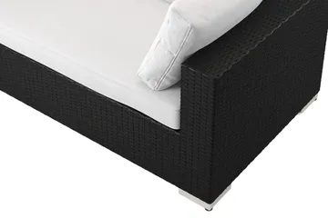 Bahamas utomhus L-soffa vänster 8-sits med fåtölj och bord med hylla - Svart - Products - Utemöbler & utemiljö - Loungemöbler - Loungeset & loungegrupp