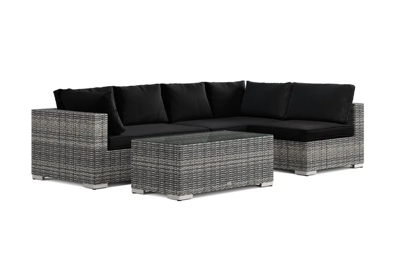 Bahamas utomhus loungegrupp 5-sits med vändbar schäslong och bord - Grå - Products - Utemöbler & utemiljö - Loungemöbler - Loungeset & loungegrupp