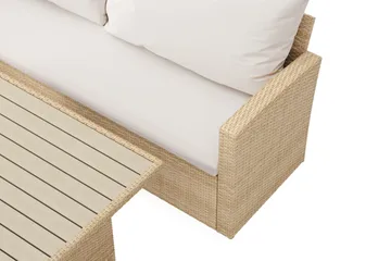 James Light 5-sits soffgrupp utomhus Vänstervänd i konstrotting - Beige - Products - Utemöbler & utemiljö - Loungemöbler - Loungeset & loungegrupp