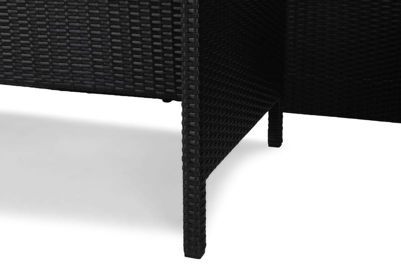 James Light Soffgrupp och Loungegrupp Utomhus  5-sits i konstrotting för Trädgård och Uteplats - Svart / Svarta dynor - Products - Utemöbler & utemiljö - Loungemöbler - Loungeset & loungegrupp