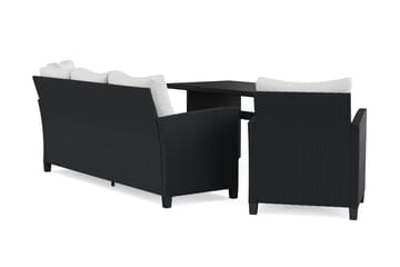 James Light Soffgrupp utomhus i konstrotting - Svart - Products - Utemöbler & utemiljö - Loungemöbler - Loungeset & loungegrupp