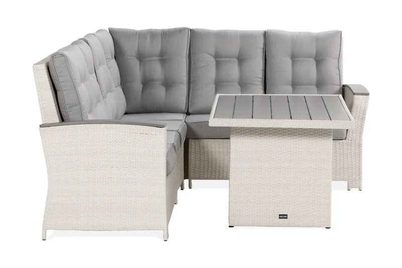James Lyx Loungegrupp Vändbar - Vit / Gråa dynor - Products - Utemöbler & utemiljö - Loungemöbler - Loungeset & loungegrupp
