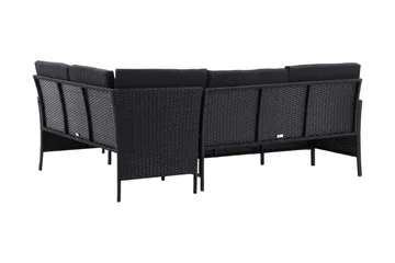 Knock Hörnsoffa Utomhus - Svart - Products - Utemöbler & utemiljö - Loungemöbler - Loungeset & loungegrupp