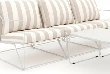 Usteryd 3 sits Loungesoffa med satsbord - Beige/Striped - Products - Utemöbler & utemiljö - Loungemöbler - Loungeset & loungegrupp
