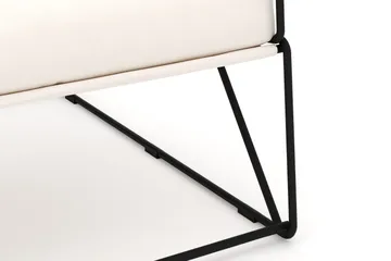 Usteryd loungefåtölj utomhus i järn med vattenavisande dyna i beige - Svart - Products - Utemöbler & utemiljö - Loungemöbler - Loungestol utomhus