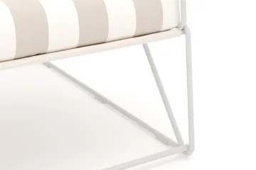 Usteryd loungefåtölj utomhus i järn med vattenavisande randig dyna - Beige / Vit - Products - Utemöbler & utemiljö - Loungemöbler - Loungestol utomhus