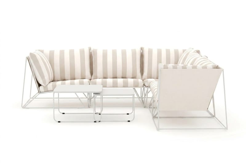 Usteryd utomhus hörnsoffa 5-sits vändbar - Beige/Striped - Products - Utemöbler & utemiljö - Loungemöbler - Loungeset & loungegrupp
