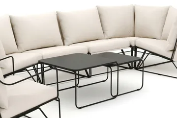 Usteryd utomhus hörnsoffa 6-sits vändbar med fåtölj - Svart/Beige - Products - Utemöbler & utemiljö - Loungemöbler - Loungesoffor