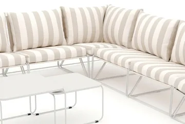 Usteryd utomhus hörnsoffa 7-sits vändbar - Beige/Striped - Products - Utemöbler & utemiljö - Loungemöbler - Loungeset & loungegrupp