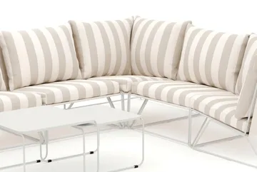 Usteryd utomhus U-soffa 9-sits med stängt avslut - Beige/Striped - Products - Utemöbler & utemiljö - Loungemöbler - Loungeset & loungegrupp