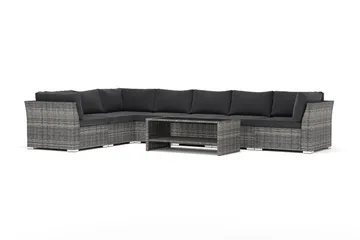Wisconsin utomhus L-soffa 7-sits vändbar, Grå