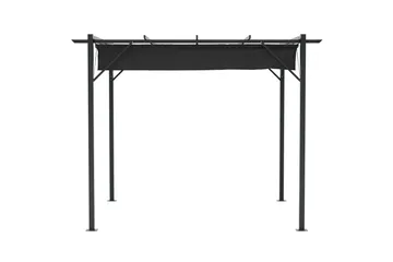 Loppes Pergola med skjutbart tak 3x3 m i stål - Svart - Products - Utemöbler & utemiljö - Solskydd - Pergola