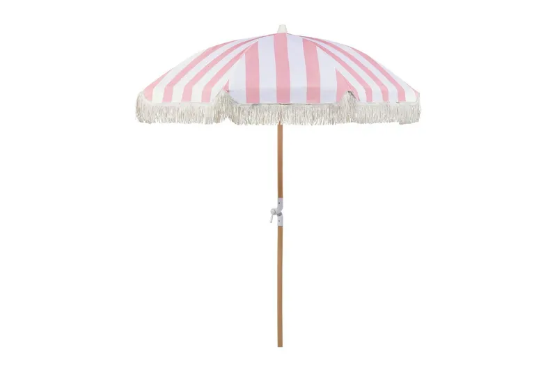 Teulon Parasoll 150 cm, Rosa/Vit/Ljusbrun