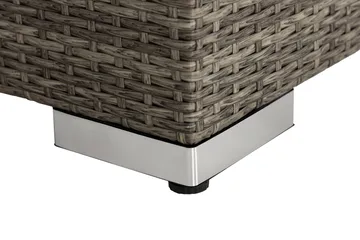 Bahamas Loungbord och Soffbord Utomhus 113 cm Konstrotting Glas - Grå - Products - Utemöbler & utemiljö - Utebord & trädgårdsbord - Loungebord & soffbord utomhus