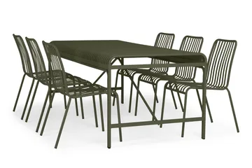 Jarva Rektangulärt Matbord Utomhus 90x200 cm i Metall - Grön - Products - Utemöbler & utemiljö - Utebord & trädgårdsbord - Matbord utomhus