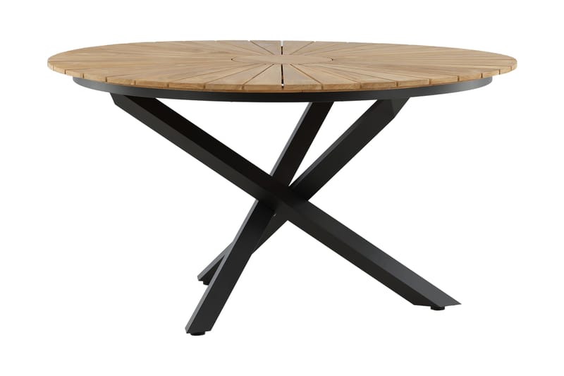 Mexico Matbord Utomhus Rund 140 cm Brun/Svart - Venture Home - Products - Utemöbler & utemiljö - Utebord & trädgårdsbord - Matbord utomhus