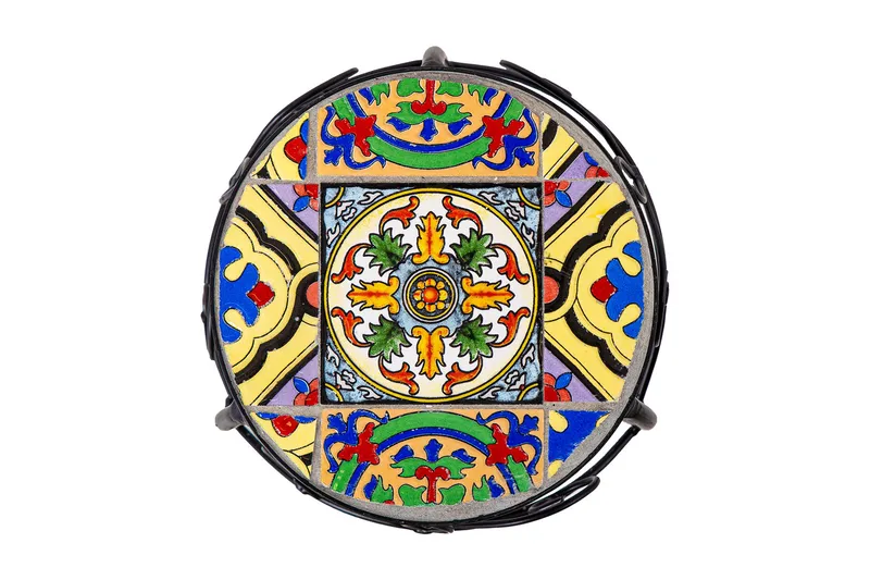 Morocco Blompiedestal - Svart/Flerfärgad - Products - Utemöbler & utemiljö - Utebord & trädgårdsbord - Avlastningsbord & brickbord utomhus