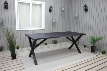 Scottsdale Matbord Utomhus 190 cm Svart - KWA - Products - Utemöbler & utemiljö - Utebord & trädgårdsbord - Matbord utomhus