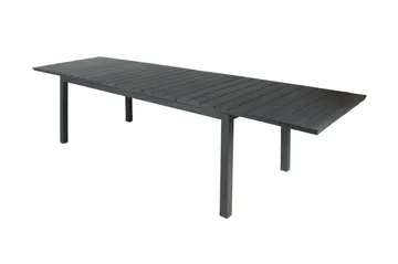 Tunis Rektangulärt Stort Förlängningsbart Matbord utomhus 205/305x90 cm i metall plast - Svart - Products - Utemöbler & utemiljö - Utebord & trädgårdsbord - Matbord utomhus