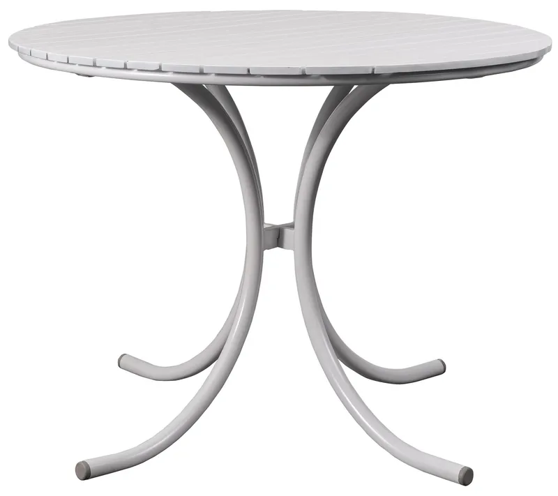 Utematbord Holmö Runt i Vit - 103 cm - Products - Utemöbler & utemiljö - Utebord & trädgårdsbord - Matbord utomhus