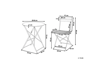 Fiori Balkongset 45,5 cm - Vit - Products - Utemöbler & utemiljö - Utegrupp - Cafegrupp & cafeset