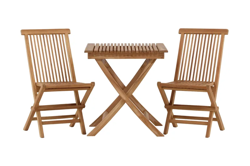 Ghana Caféset 70 cm + 2 Kenya Hopfällbara Karmsttolar, Brun