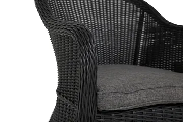 Marcus Caféset med 2 Light Fåtöljer m Dyna - Svart - Products - Utemöbler & utemiljö - Utegrupp - Cafegrupp & cafeset