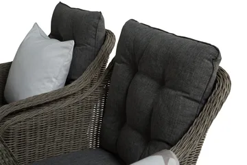 Marcus Matgrupp 200 + 4 Fåtöljer m Dyna - Grå - Products - Utemöbler & utemiljö - Utegrupp - Matgrupp utomhus